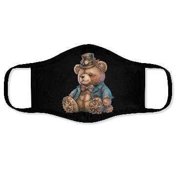 Discover Steampunk Vintage Teddy Bear Face Masks