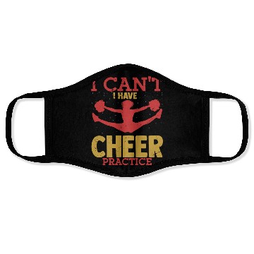 Discover I Can't I Have Cheer Practice Cheerleader Cheerlea Face Masks