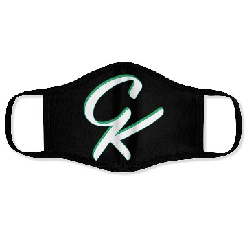 Discover CK ligature white green Face Masks