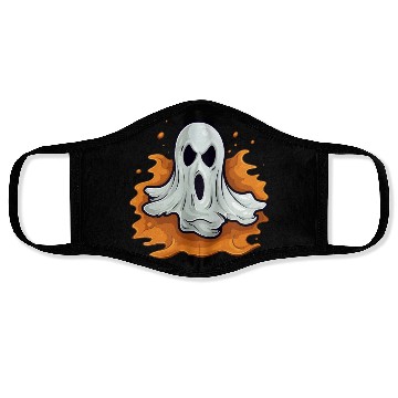 Discover Funny Halloween Pumpkin With Cute Ghost Face Masks