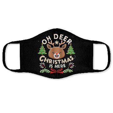 Discover Oh Deer Christmas Is Here Face Masks