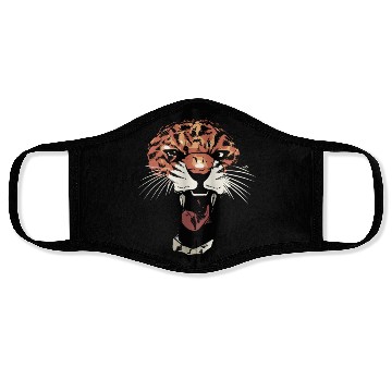 Discover Angry Jaguar Zoologist Gift Face Masks