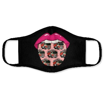 Discover Firefighter Thin Red Line Tongue Face Masks