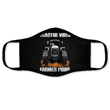 Discover Tractor Vibes Farmer Pride Agriculture Gift Face Masks