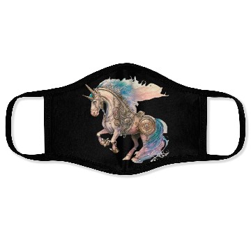 Discover Steampunk Vintage Unicorn Face Masks