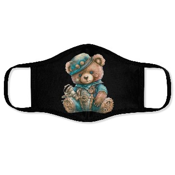 Discover Steampunk Vintage Teddy Bear Face Masks