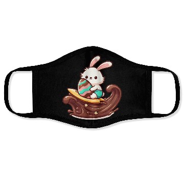 Discover Easter Bunny Surfboard Chocolaty Waves Face Masks