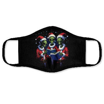 Discover Alien Christmas Carolers Face Masks