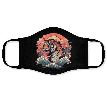 Discover Tokyo Asia 80s Japanese Retro Tiger Face Masks