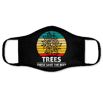 Discover Trees These Save The Bees Ecology Awareness Face Masks
