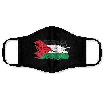 Discover Palestine Flag Graffiti Art Face Masks