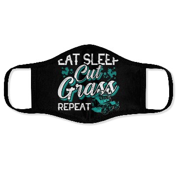 Discover Landscaper Eat Sleep Cut Grass Repeat Landscaping Face Masks