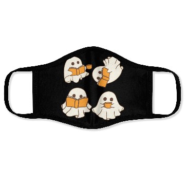 Discover Halloween teacher ghost reading Face Masks