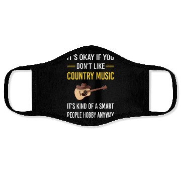 Discover Smart People Country Music Face Masks