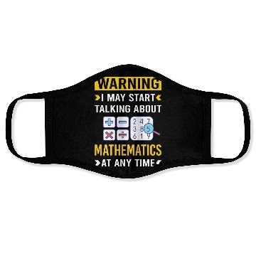 Discover Warning Mathematics Math Maths Face Masks