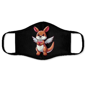 Discover Angel Kangaroo Heart Wings Face Masks