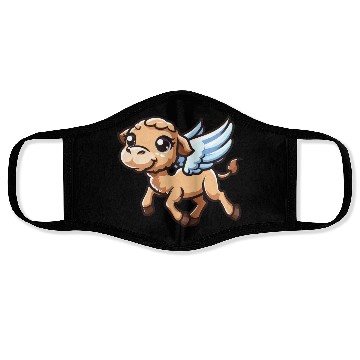 Discover Camel Angel, Winged Illustration, Heavenly Creatur Face Masks