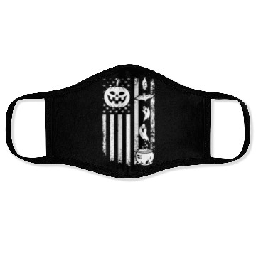 Discover Halloween US Flag Pumpkin Ghost Halloween Face Masks