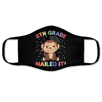Discover Kids 8th Grade Nailed It Monkey Graduation Face Masks