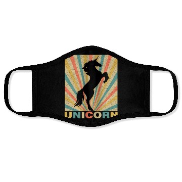 Discover UNICORN RETRO STYLE Face Masks
