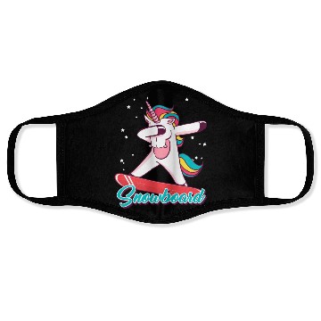 Discover Snowboard Girls Snowboarding Unicorn Face Masks
