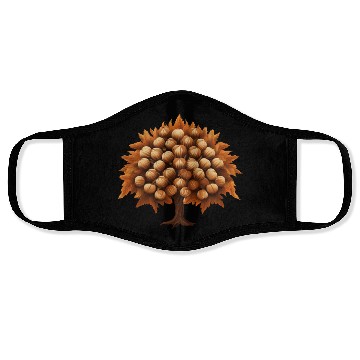 Discover Autumn’s Melancholy: Brown Chestnut Tree Face Masks