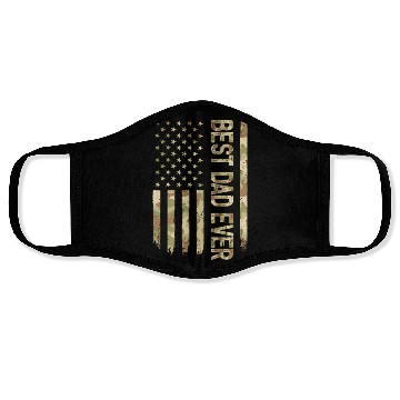 Discover Best Dad Ever Us American Flag Camo Father s Day Face Masks