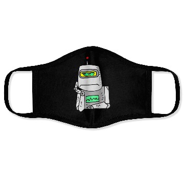 Discover Interested Robot Funny Moody Bored Cartoon Joke Face Masks