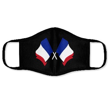 Discover Crossed two flags France Face Masks