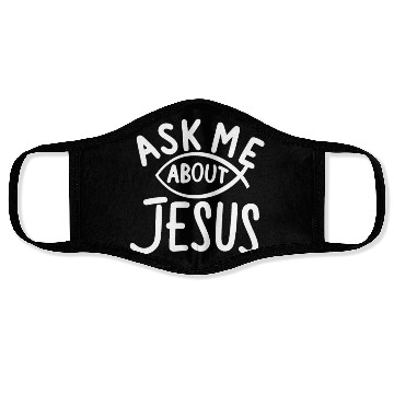 Discover Ask Me About Jesus Christian Face Masks