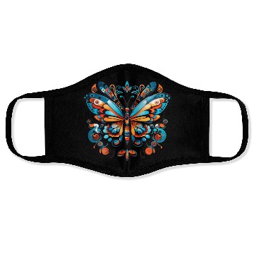 Discover Aztec Butterfly Rainbow Butterfly Women’s Face Masks