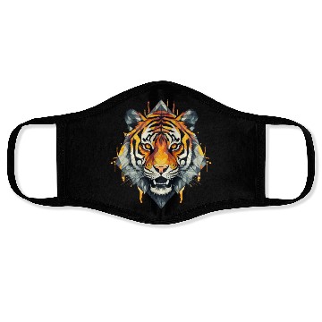 Discover Geometric Tiger Face Masks