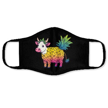 Discover Cow in pineapple costume - Fruity joy Face Masks