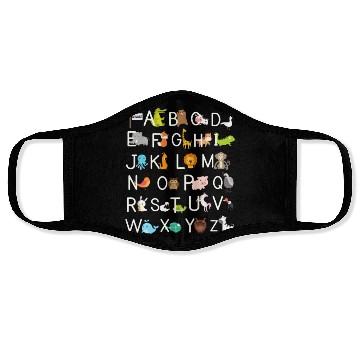 Discover Kindergarten teacher funny Alphabet Face Masks