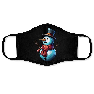 Discover Snowman / Winter / Snowflake / White / Frosti Face Masks