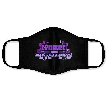 Discover Embrace Your Imperfections Positivity Quote Y2K Ae Face Masks