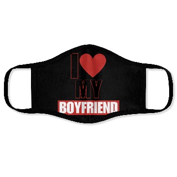 Discover i love my boyfriend Face Masks