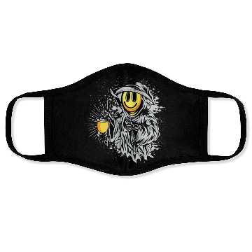 Discover Smiley reaper | scary lantern halloween fun Face Masks