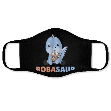 Discover Bobasaur Boba Dinosaur Dino Bubble Tea Face Masks
