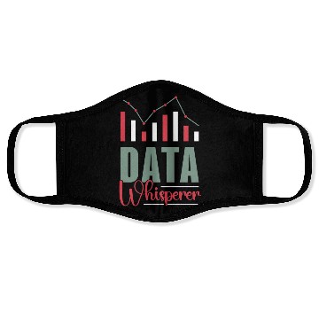 Discover Data Analyst Data Whisperer Computer Science Coder Face Masks