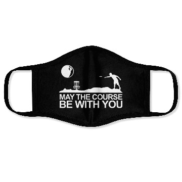 Discover May The Course Be With You Frisbee Golf Face Masks