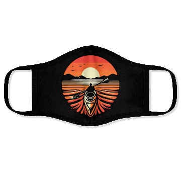 Discover Kayak Sunset Face Masks