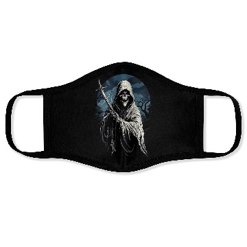 Discover Spooky Halloween Grim Reaper Face Masks
