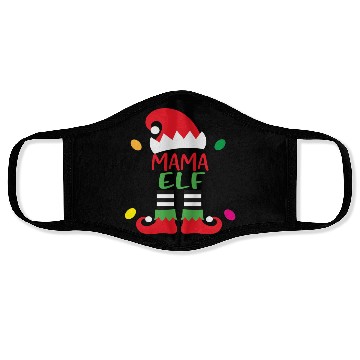 Discover Merry Christmas mama elf Face Masks