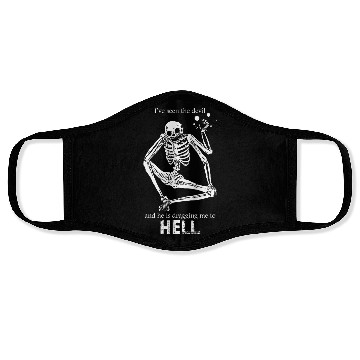 Discover DRAG ME TO HELL DEVIL SKULL Face Masks
