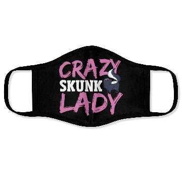 Discover Crazy Skunk Lady Skunk Whisperer Skunk Lover Face Masks