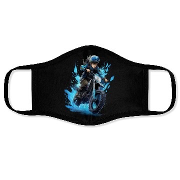 Discover Dirt Bike Anime Ice Racing Motorcycle Ice Racer Face Masks