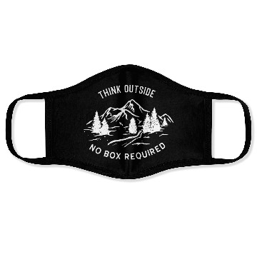 Discover Nature Camping Mountains, Think Outside No box Face Masks