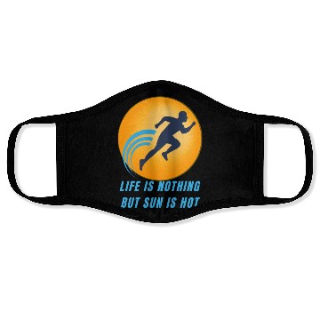 Discover Sun is Hot printed Design Face Masks