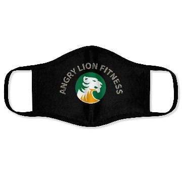 Discover Angry lion motivate Face Masks